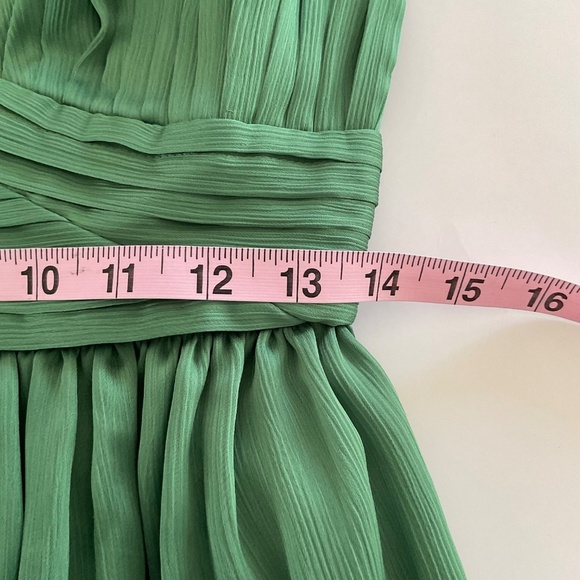 BCBGeneration Apple Green Knotted Strap Pleated Empire Babydoll Daytime Dress 6 - Picture 13 of 14
